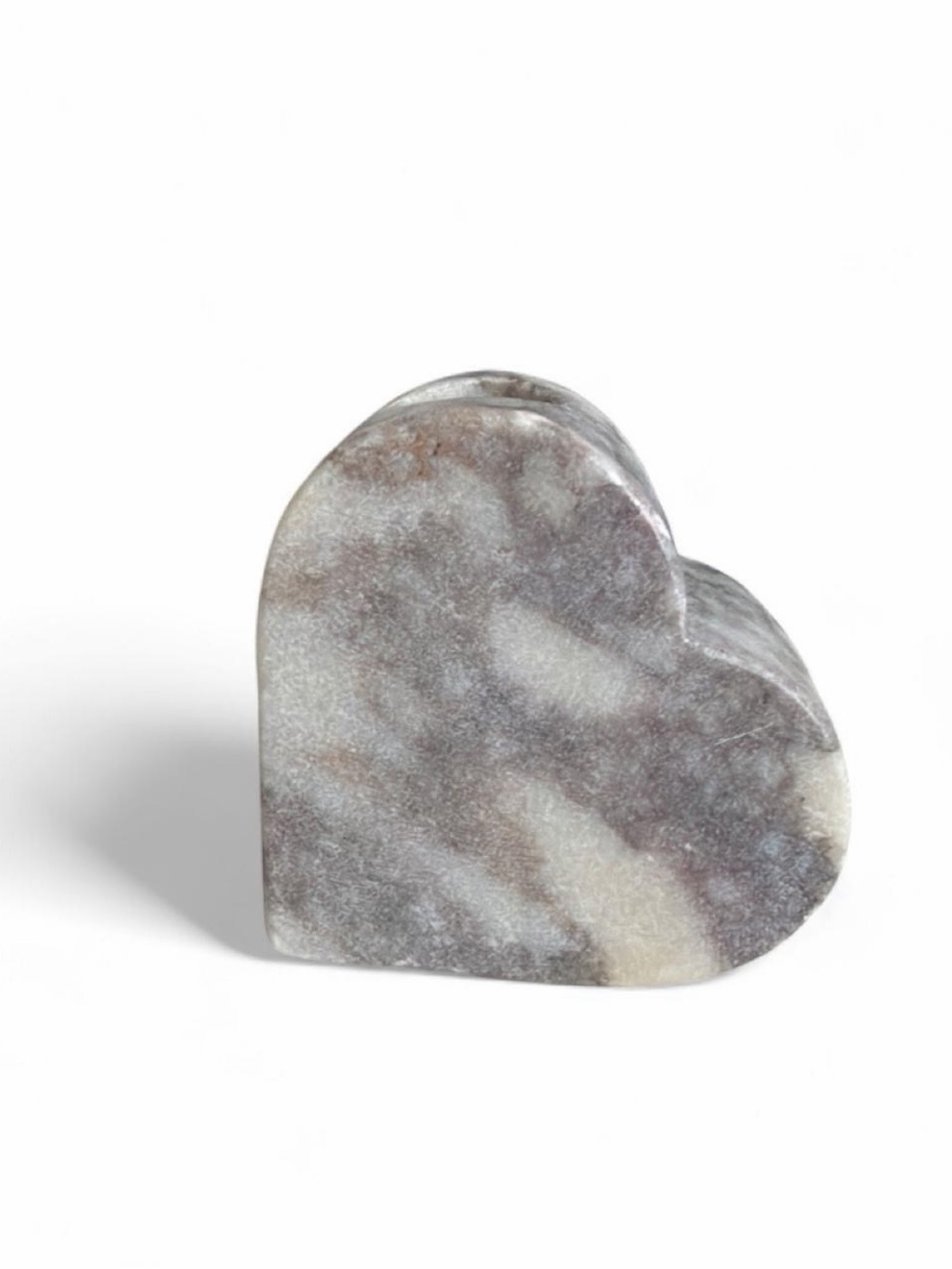 Small Marble Heart Sculpture Decorative Taper Candle Holder